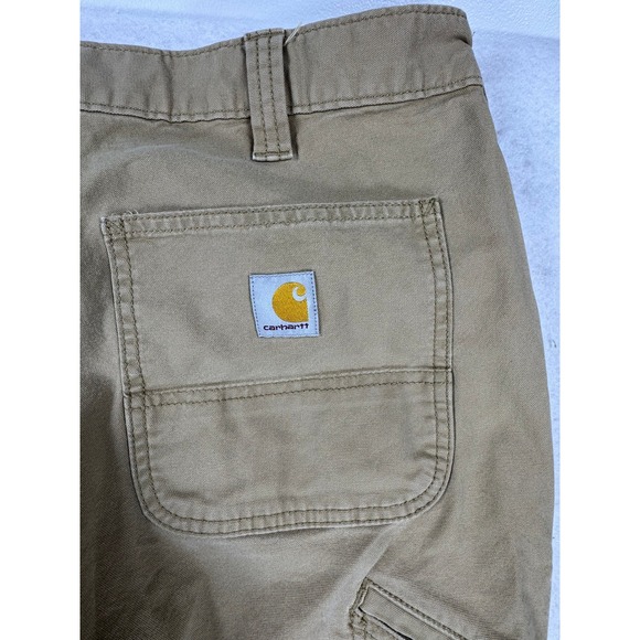 Carhartt Rugged Flex Relaxed Fit Canvas Work Pants Tan 36x34 BN2291-M - Picture 6 of 14